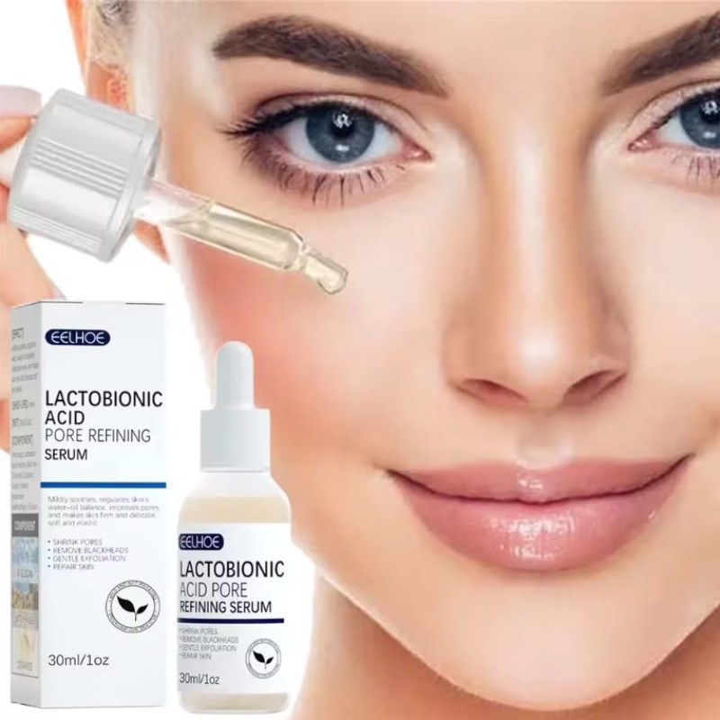 Lactobionic Acid Pore Shrink Face Serum Skin Repair Clean Blackheads Acne Skin Care Lasting Moisturizing เครื่องสําอางเกาหลี