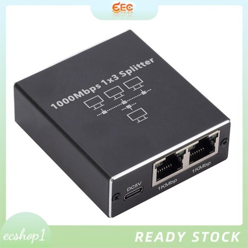 [ecshop1.ph] 1000Mbps 1 ถึง 3 Gigabit Ethernet Adapter RJ45 Splitter Lan Connector Internet Splitter