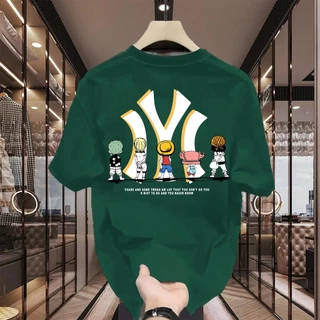 Basi💥เสื้อสีครีม สื้อยืดผู้ชาย เสื้อยืด oversize เสื้อสตรีท เกรดพรีเมียม เสื้อคอตตอน 100% ใส่สบาย ลาย "LUFFY IYI"