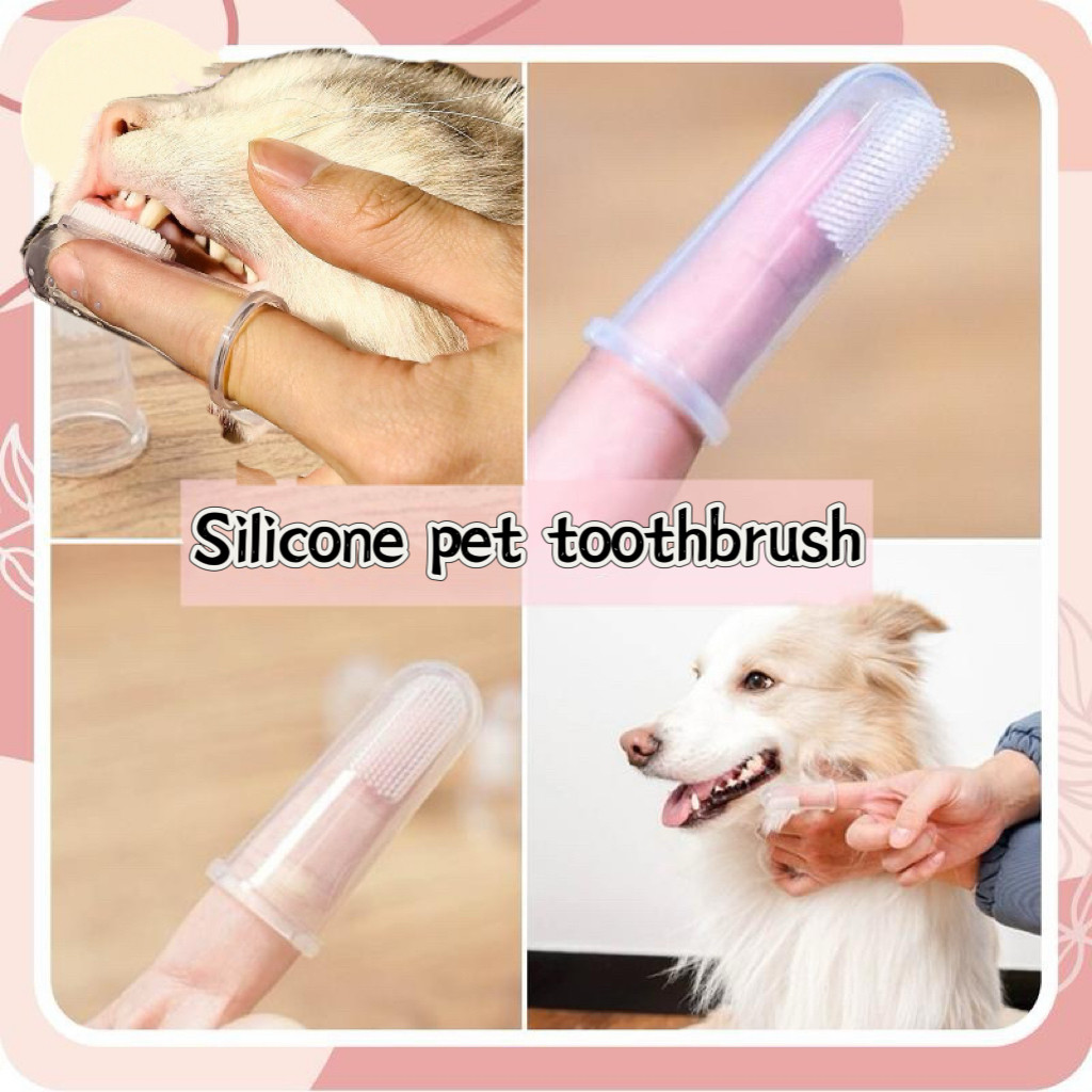 แปรงสีฟันสัตว์เลี้ยง ทําความสะอาดนิ้ว ขนาดเล็ก สําหรับสุนัข แมว