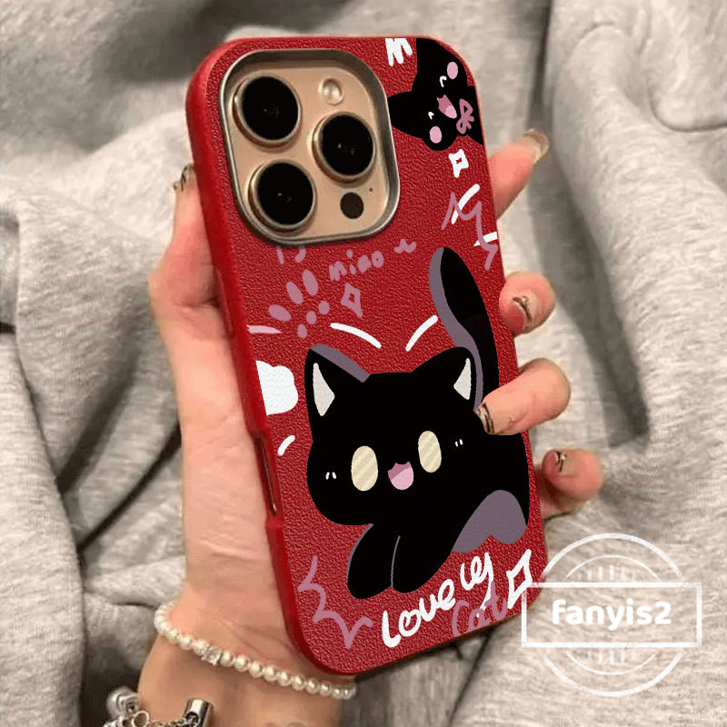 SAMSUNG สําหรับSamsung A07 A17 A16 A06 A14 A15 A05 A05s A12 A13 A35 A55 A50 A50s A54 A34 A33 A30s A53 A51A03s A02s A02s Retroปลอกหนังกันกระแทกน่ารักสีดําปลอกหนังกรณีนุ่มกันกระแทกน่ารักสีดํากรณีน่ารัก