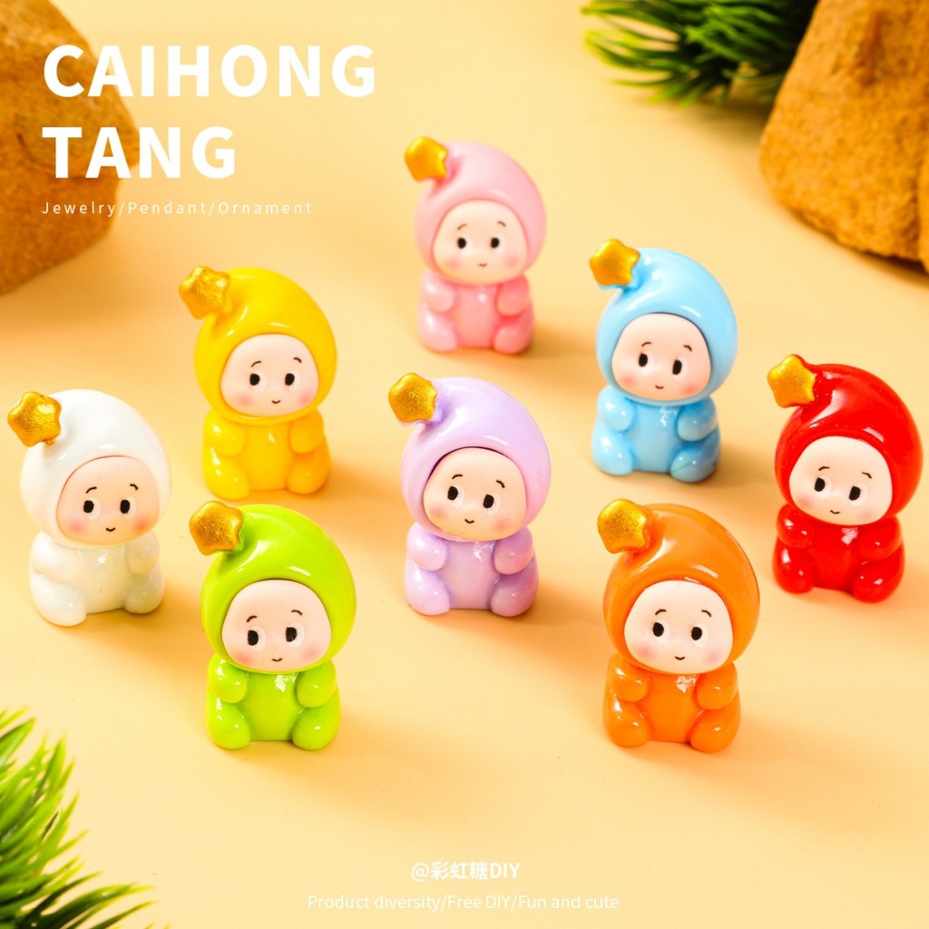 ชุดนอนดาว8ชิ้นเด็กเรซิ่นเสน่ห์สําหรับ ทําเอง (10-418)
