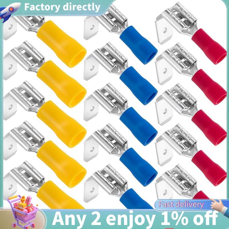 LU-15 ชิ้น Semi-ฉนวน Piggyback Spade Connectors, Spade Assortment Kit, หญิง/ชายสาย Crimp Terminals, 