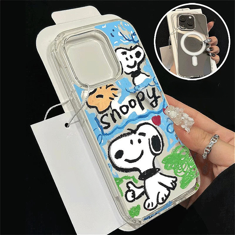 Dog Magnetic Phone Case 13 Pro 12 11 14 Plus 15 16 Promax