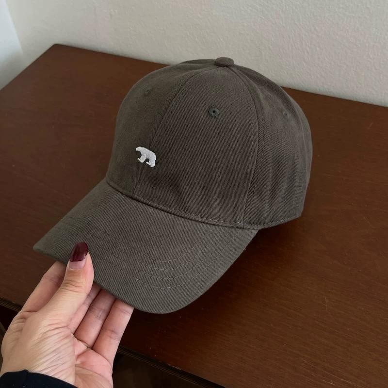 Halo studio พร้อมส่ง หมวกเบสบอลสไตล์เกาหลีสตรี การเย็บปักถักร้อยหมีขั้วโลก bear cap ราคา ถูกที่สุด ดีลบีเคเค แกลเลอรีภาพที่ 9