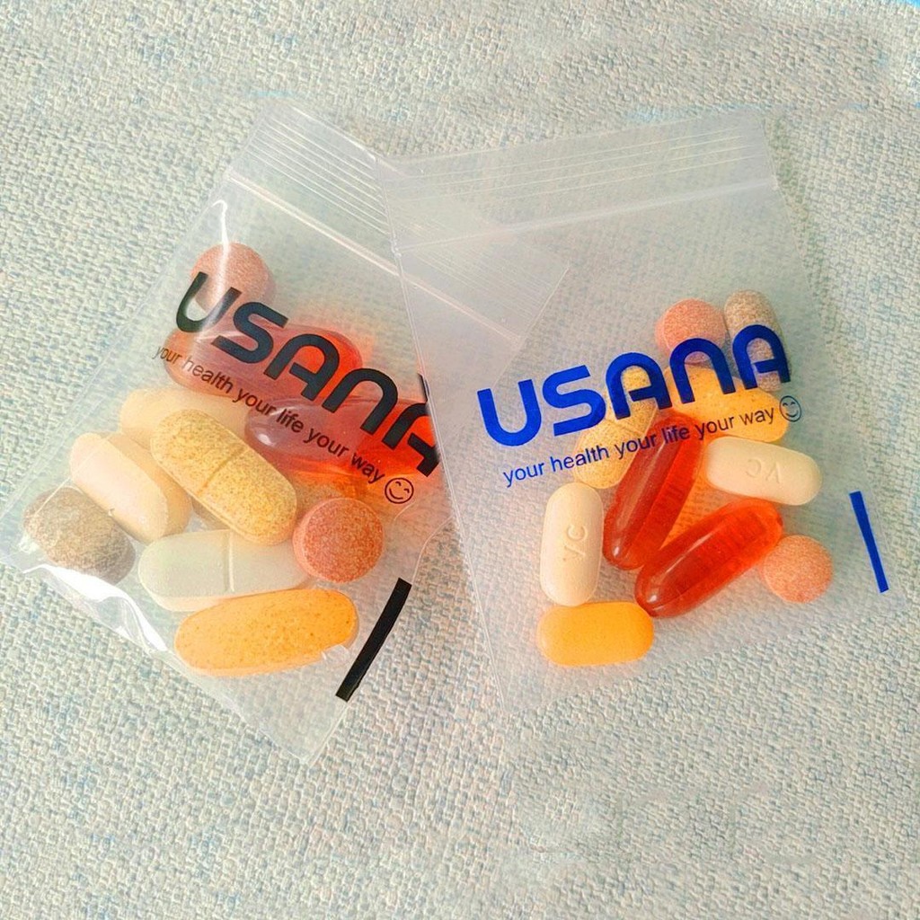 USANA Baby USANA USANA Sub-Packing Bag ถุงซิปล็อค Self-Adhesive Bag ถุงปิดผนึกหนาแบบพกพา 100 ชิ้น
