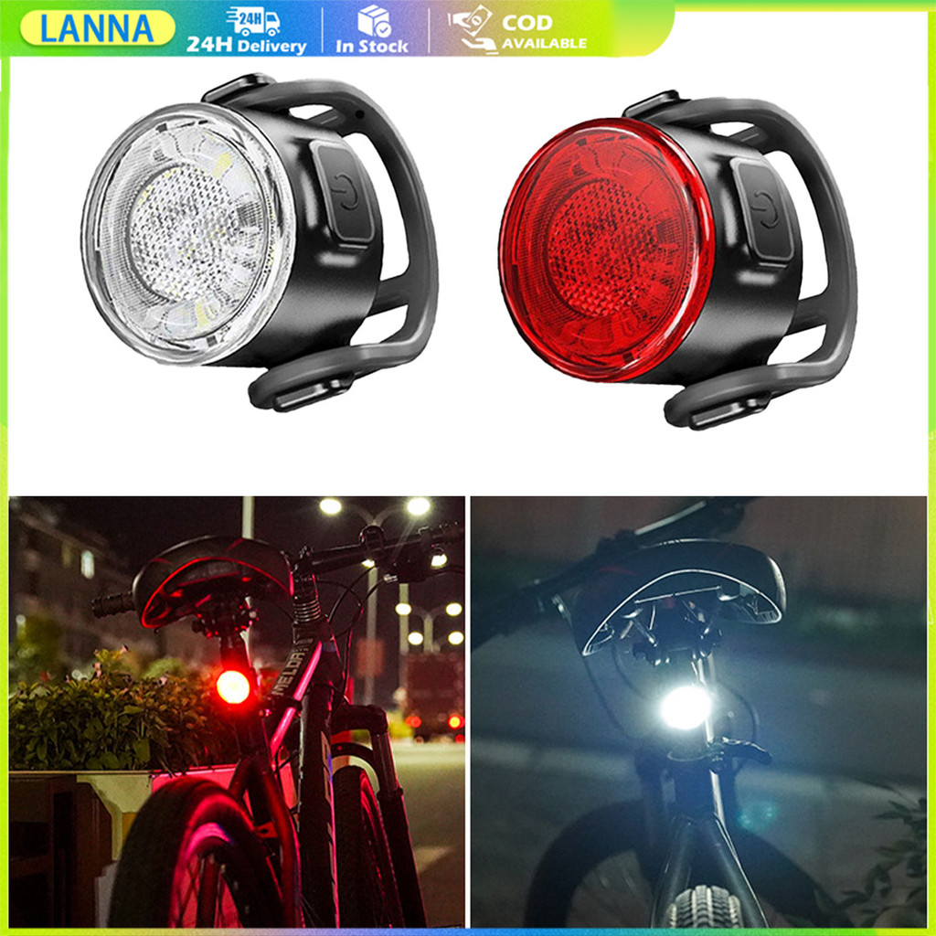 ร้านอยู่ที่ไทย ไฟท้ายจักรยาน 6โหมด usb ไฟจักยานbicycle lights LED 12ดวง แบบชาร์จไฟได้ กันน้ํา