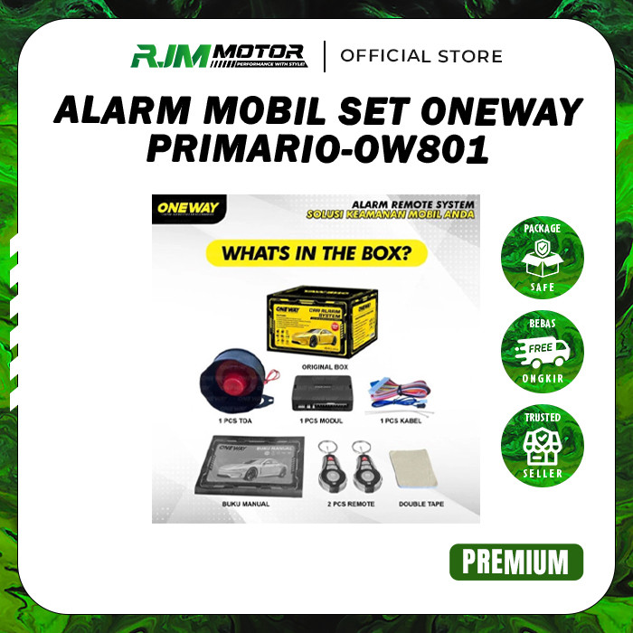 OneWay Car Alarm Remote System Primario Type OW801 Premium Complete Set Universal RUNGKUT JAYA MAKMU