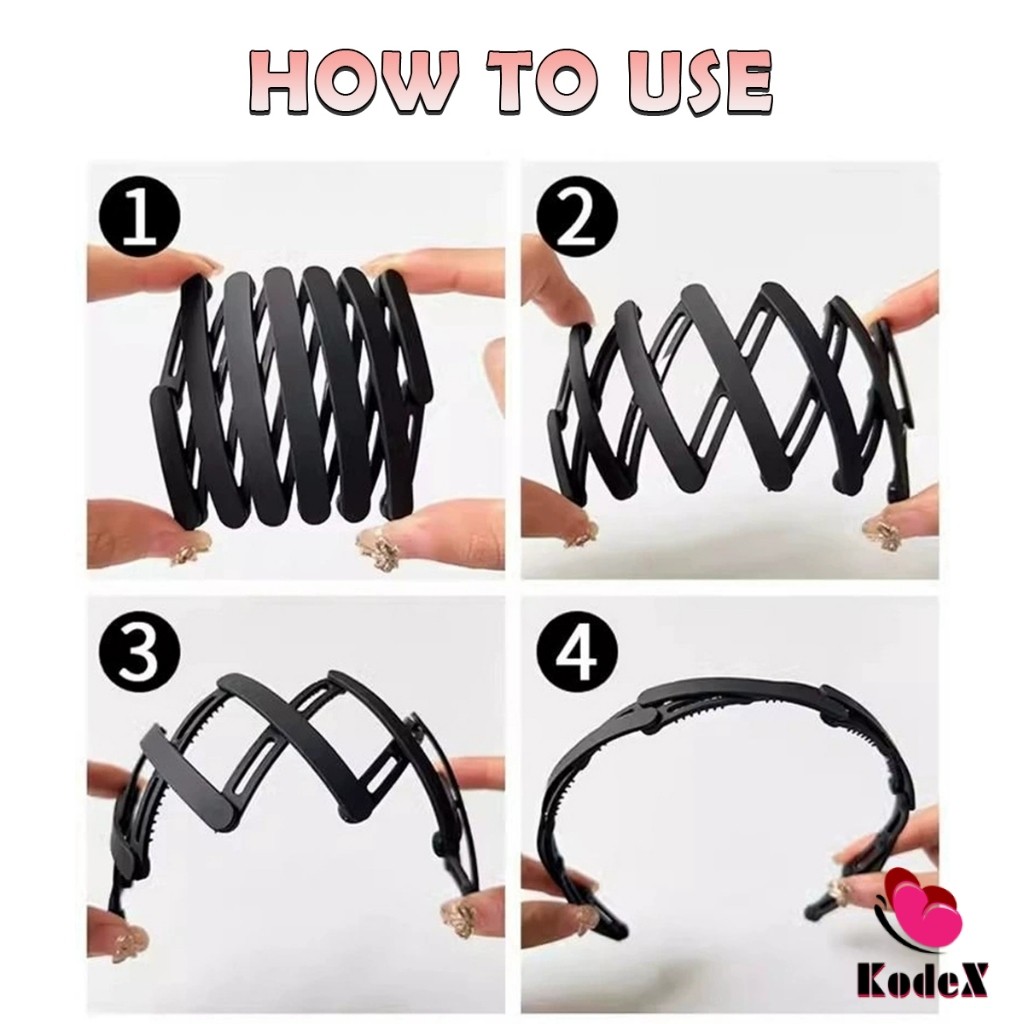 KDX คาดผมแบบพับเก็บได้ แฟชั่น หลายสี สามารถเลือกได้ เหมาะสำหรับ สุภาพสตรี 1ชิ้น headband - รูปที่ 5