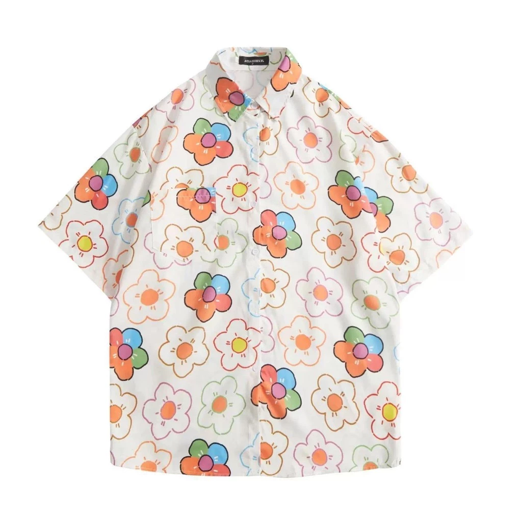 เสื้อผู้หญิงแขนสั้น สไตล์ฮาวาย ลายดอกไม้ thumbnail 10