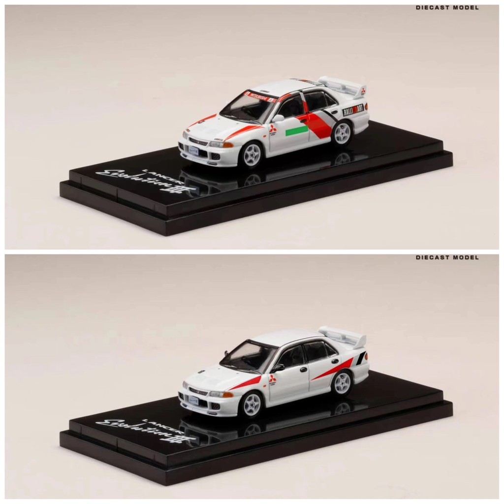 สินค้าใหม่พร้อมสต็อก 1/64 Hobbyjapan Mitsubishi EVO 3rd Generation Alloy Car Model Rally Coating
