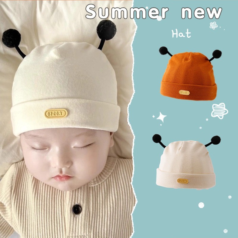 ฤดูร้อนใหม่หมวกเด็กเหมาะสําหรับ 0-10 เดือนบางระบายอากาศน่ารักสุดน่ารักผึ้งหนวดหมวก