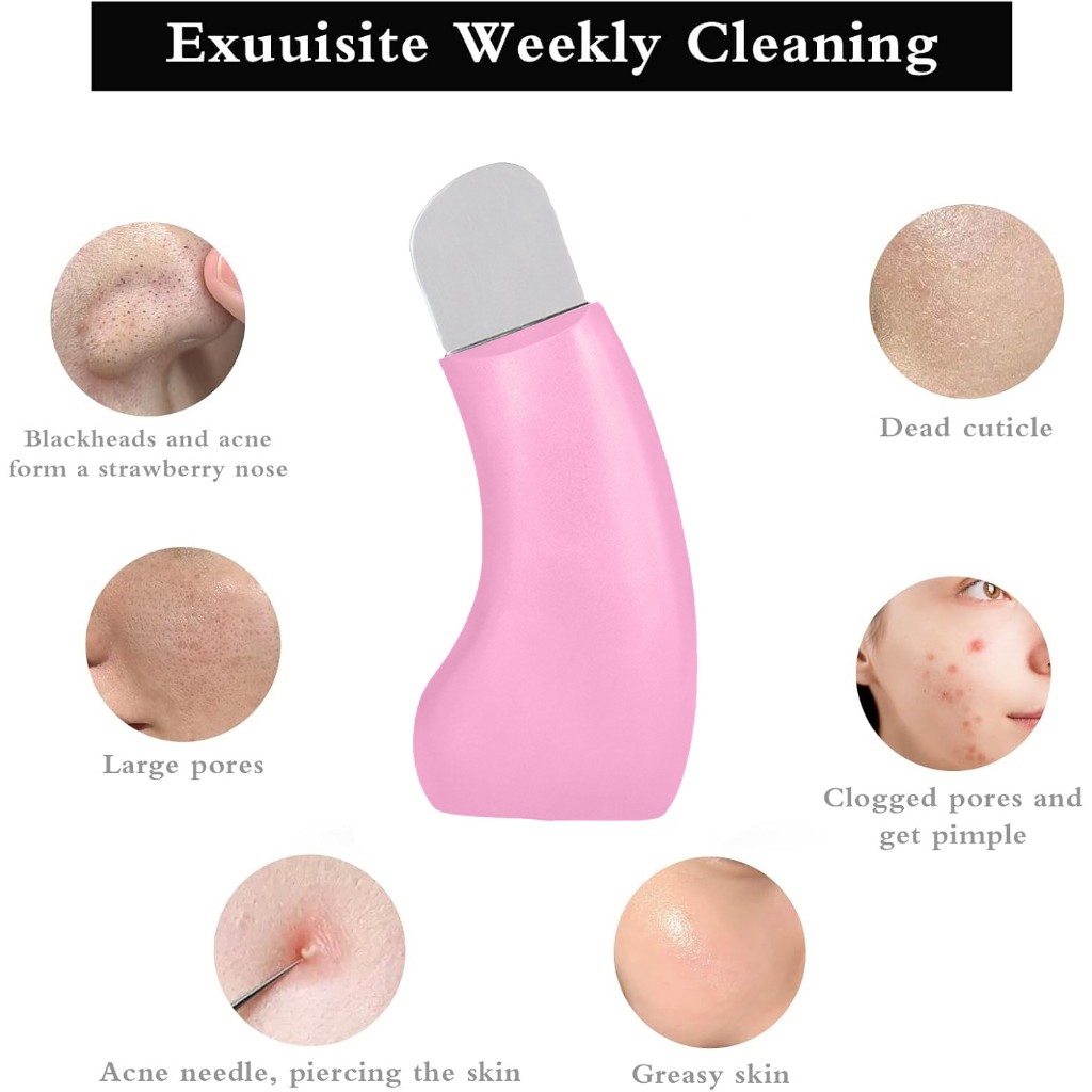 พลั่วกําจัดสิวหัวดํา พลั่วกําจัดสิวบนใบหน้า เครื่องมือเสริมความงาม ทําความสะอาดรูขุมขน เครื่องมือทําความสะอาดรูขุมขนบนใบหน้า - รูปที่ 2