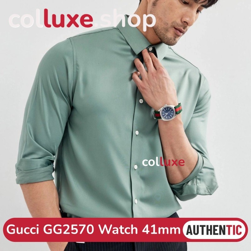 👜⌚กุชชี่ GUCCI นาฬิกาข้อมือ รุ่น GG2570 Watch 41mm Code: 446009 I1820 8652