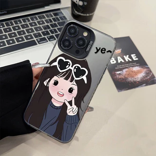 คู่รักแว่นกันแดดเด็กชายผู้หญิงเข้ากันได้เคสไอโฟน 13 11 17 16 7Plus 15 12 14 Pro Max XR X XS Max 16 7 14 8 Plus เคส