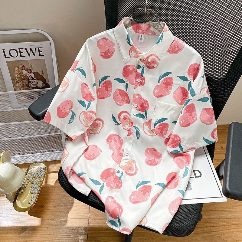 เสื้อฮาวายลายดอกไม้แขนสั้น ทรงหลวม สำหรับผู้หญิง thumbnail 8