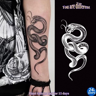 ห่อลายงูสักสาวเซ็กซี่แขนพืชสักสติกเกอร์รอยสักกันน้ํายาวนาน15…