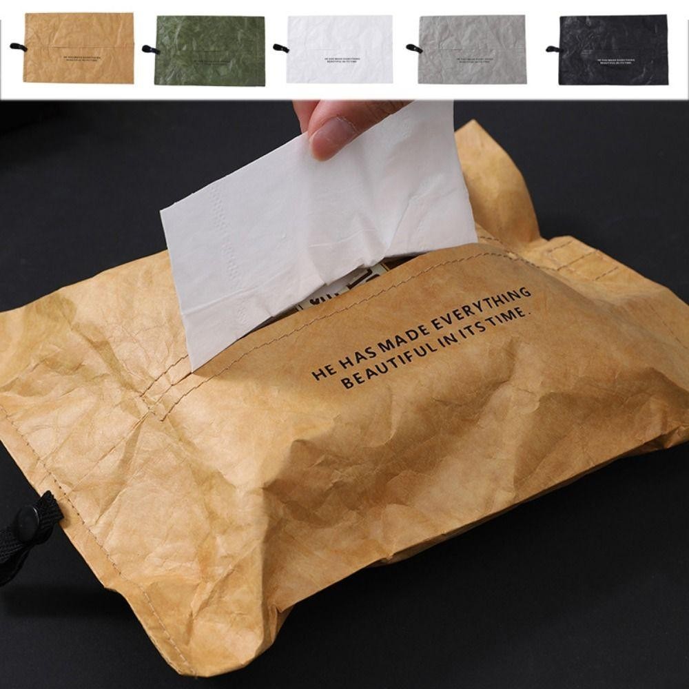 กล่องกระดาษทิชชู่ห้องน้ํา อ้อย กล่องกระดาษทิชชู่แบบพกพากันน้ําพับได้ ลิ้นชักรถ กล่องครอบทิชชู่กันฝุ่น สํานักงาน - รูปที่ 7