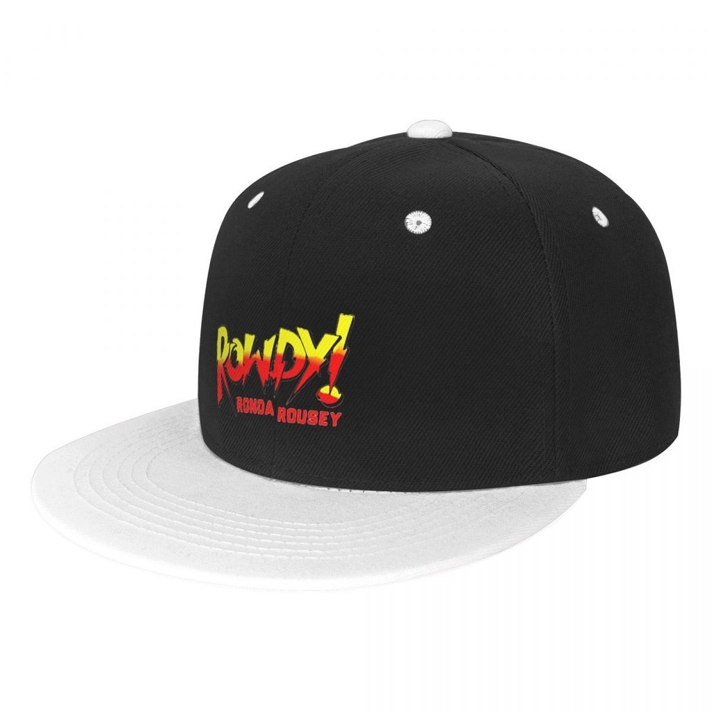 Ronda Rousey โลโก้ Hip-Hop เบสบอลหมวกพิมพ์หมวก Sun หมวก Hip-Hop Hip-Hop หมวกแบน Brim หมวกอินเทรนด์หม