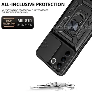 Samsung Galaxy A06 5G 2024 เกราะกันกระแทกสําหรับ Samsung Galaxy A06 5G 4G 2024 Push ดึงกล้องปกป้องเคสโทรศัพท์ผู้ถือแม่เหล็กแหวนกันกระแทกฝาหลัง