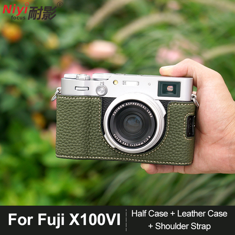 เคสกระเป๋าหนัง PU นิ่ม สไตล์เรโทร พร้อมสายคล้องไหล่ สําหรับ Fujifilm X100V X100VI