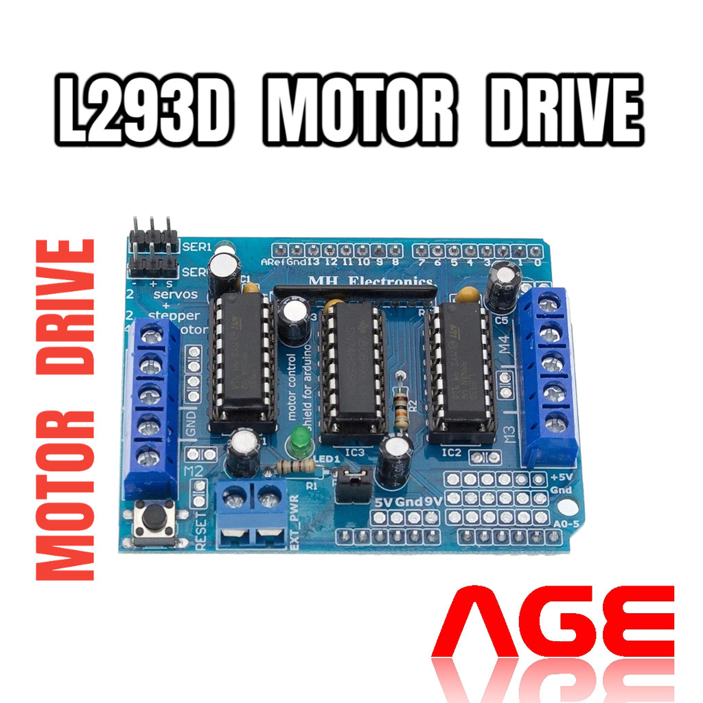 Motor Drive Shield Dual L293D for Arduino