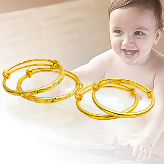 916 กําไลข้อเท้า ชุบทอง ปรับได้ เครื่องประดับ สําหรับเด็ก 1 …