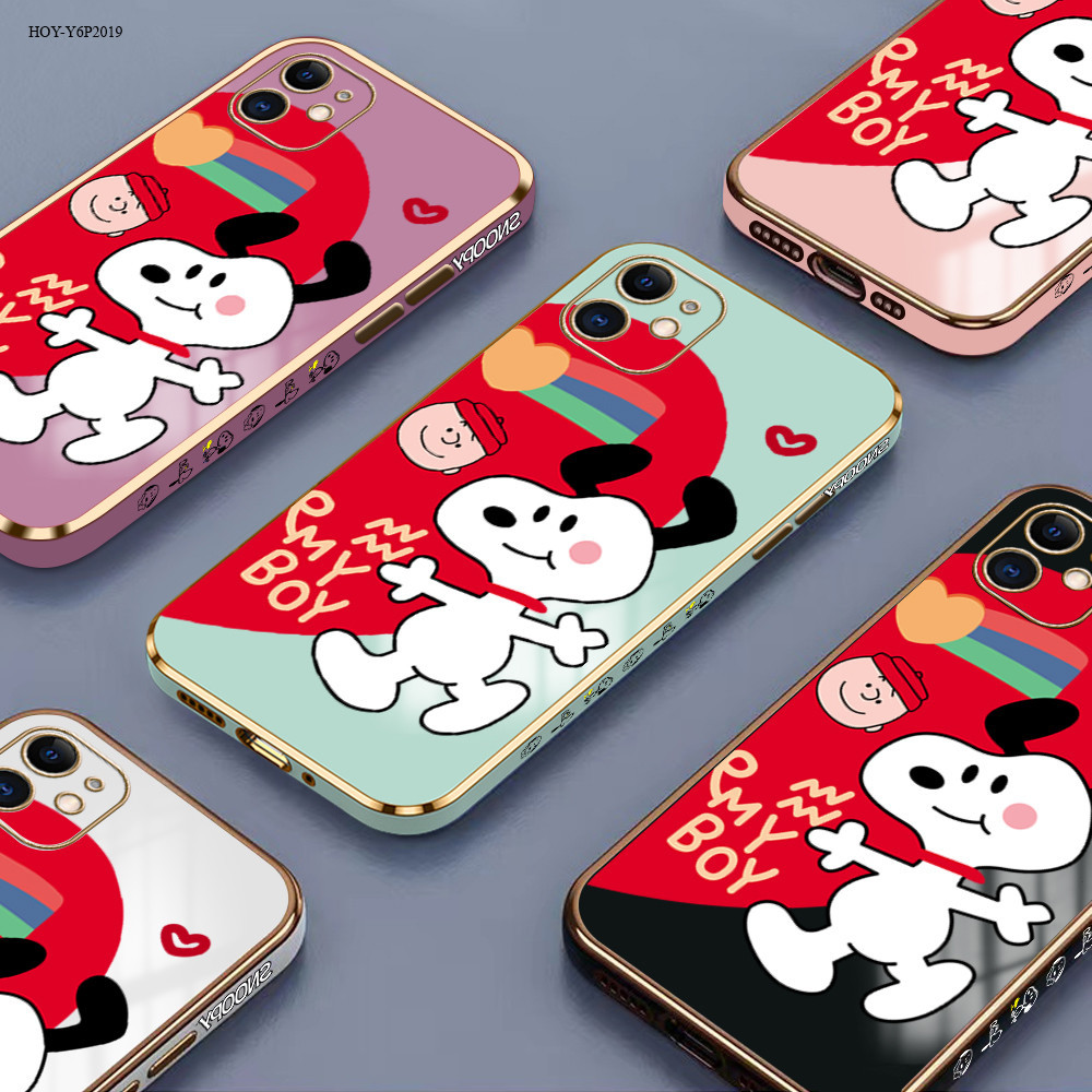 Huawei Y6 Y6P Y7 Y9 Y7A Y8P Prime Pro 2019 2020 เคสหัวเว่ย สำหรับ Cute Snoopy เคส เคสโทรศัพท์