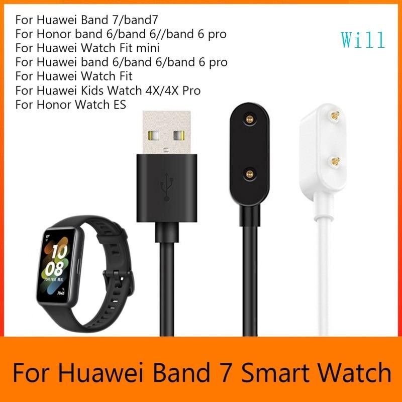 Will ที่ชาร์จ 1 เมตร 2 พิน USB สําหรับสมาร์ทวอทช์ Honor Band 6 6 Pro Watch Fit Mini