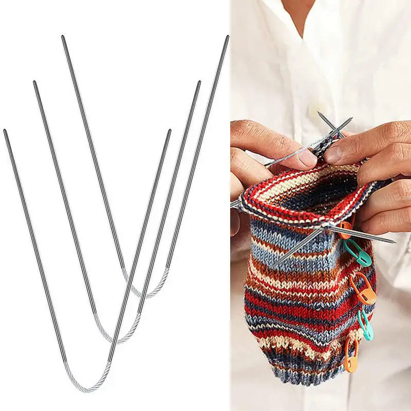 Circular Knit Needles 3pcs Knitting Metal Cable Circular Knitting Needles Set Knitting For Babies Sl