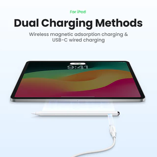 UGREEN ปากกาสไตลัส Apple Pencil (USB-C) Magnetic สําหรับ iPad Pro 12.9 Air Mini 2022 ปากกาเอียงการปฏิเสธฝ่ามือบลูทูธ