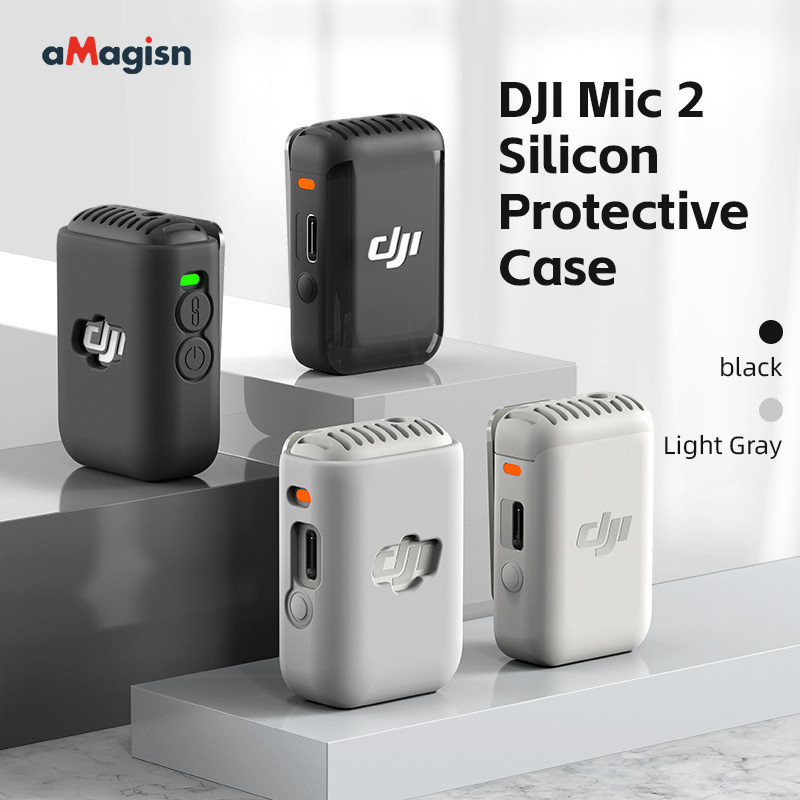 A aMagisn เคสซิลิโคน ป้องกันไมโครโฟน อุปกรณ์เสริม สําหรับกล้อง Vlog DJI Mic2