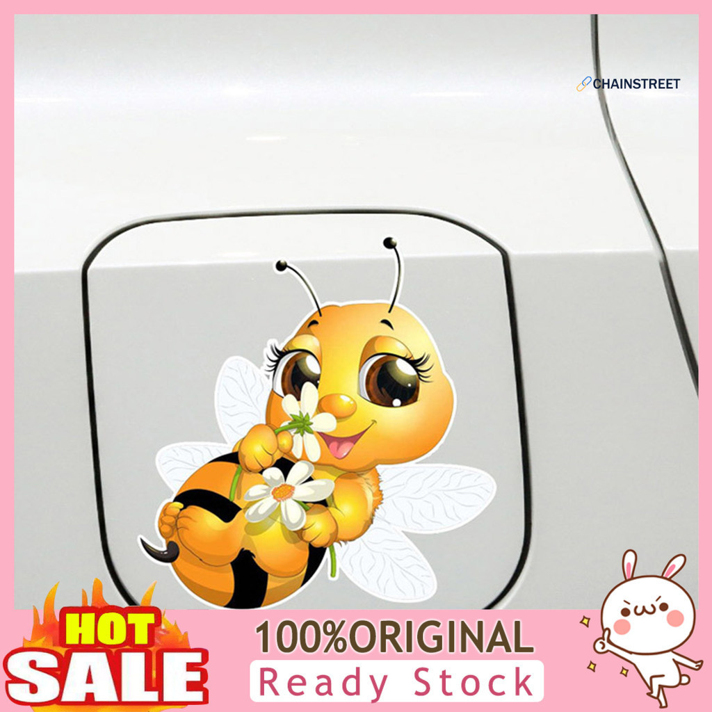 [CIEI] สติกเกอร์ มีกาวในตัว ลายผึ้ง กันน้ํา ลอกออกได้ สําหรับติดตกแต่งฝาถังน้ํามันรถยนต์ DIY