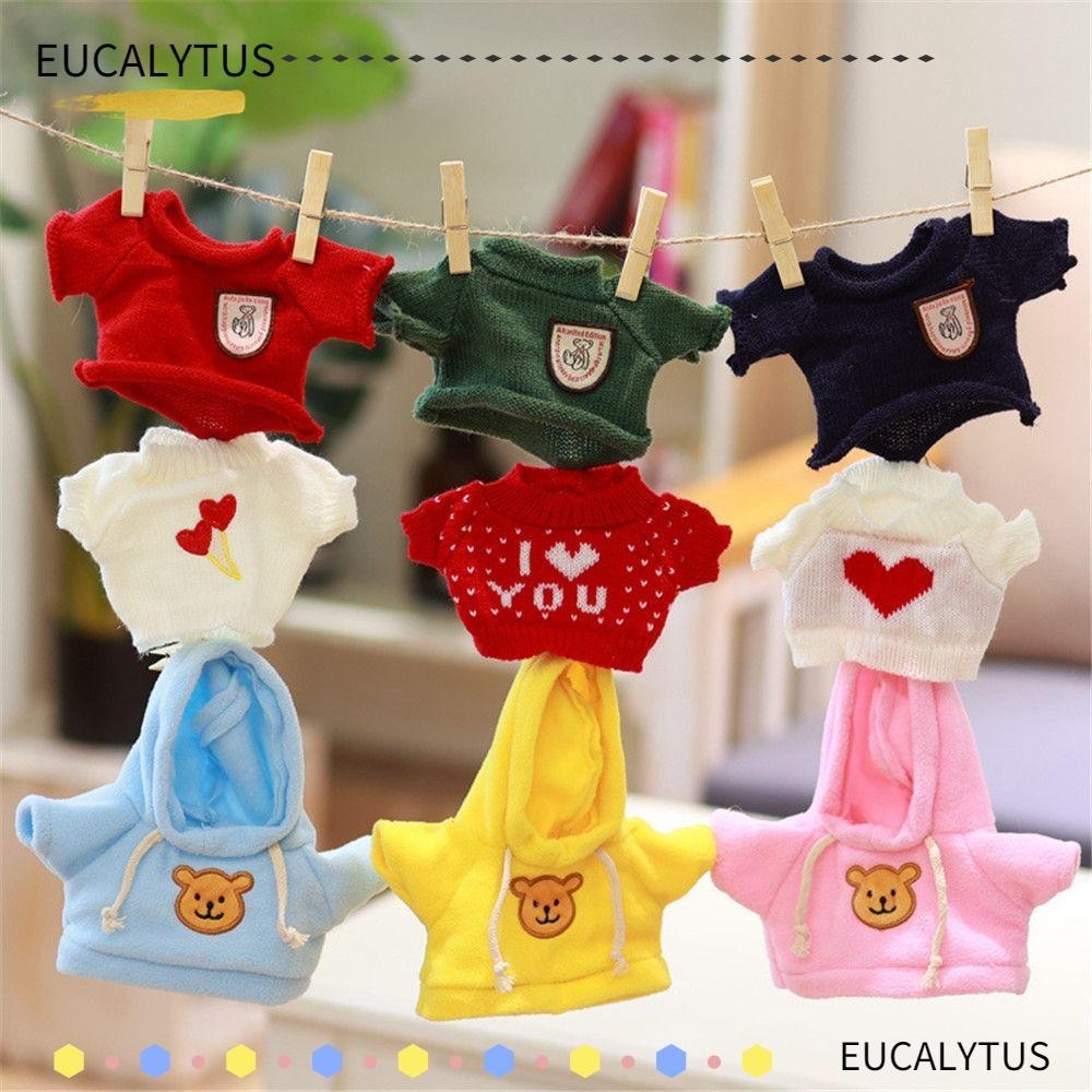 Eutus เสื้อกันหนาว มีฮู้ด ทรงหลวม ลายเป็ดน่ารัก สีเหลือง สําหรับตกแต่งบ้านตุ๊กตา