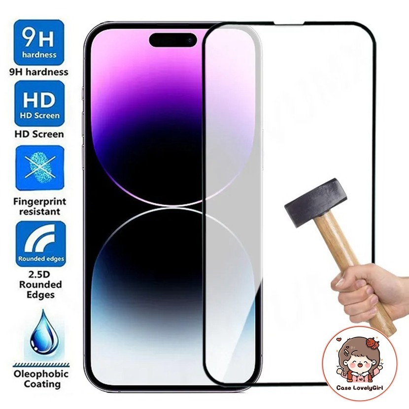 9H HD ทนต่อการร่วงหล่น เยื่อหุ้มเหล็กเต็มแผ่น Samsung A15 A05S A03 A12 A13 A14 A53 A04 A50 A50S A30S A52 A51 A33 A34 A32