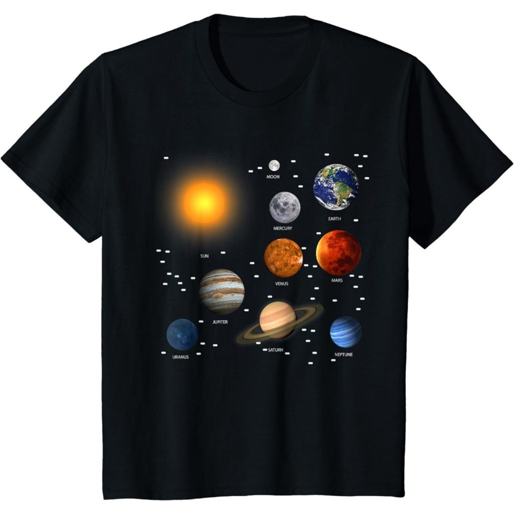 boy tshirt เสื้อยืด พิมพ์ลาย Baju Kaos Anak Distro Premium Our Solar System, Science Education