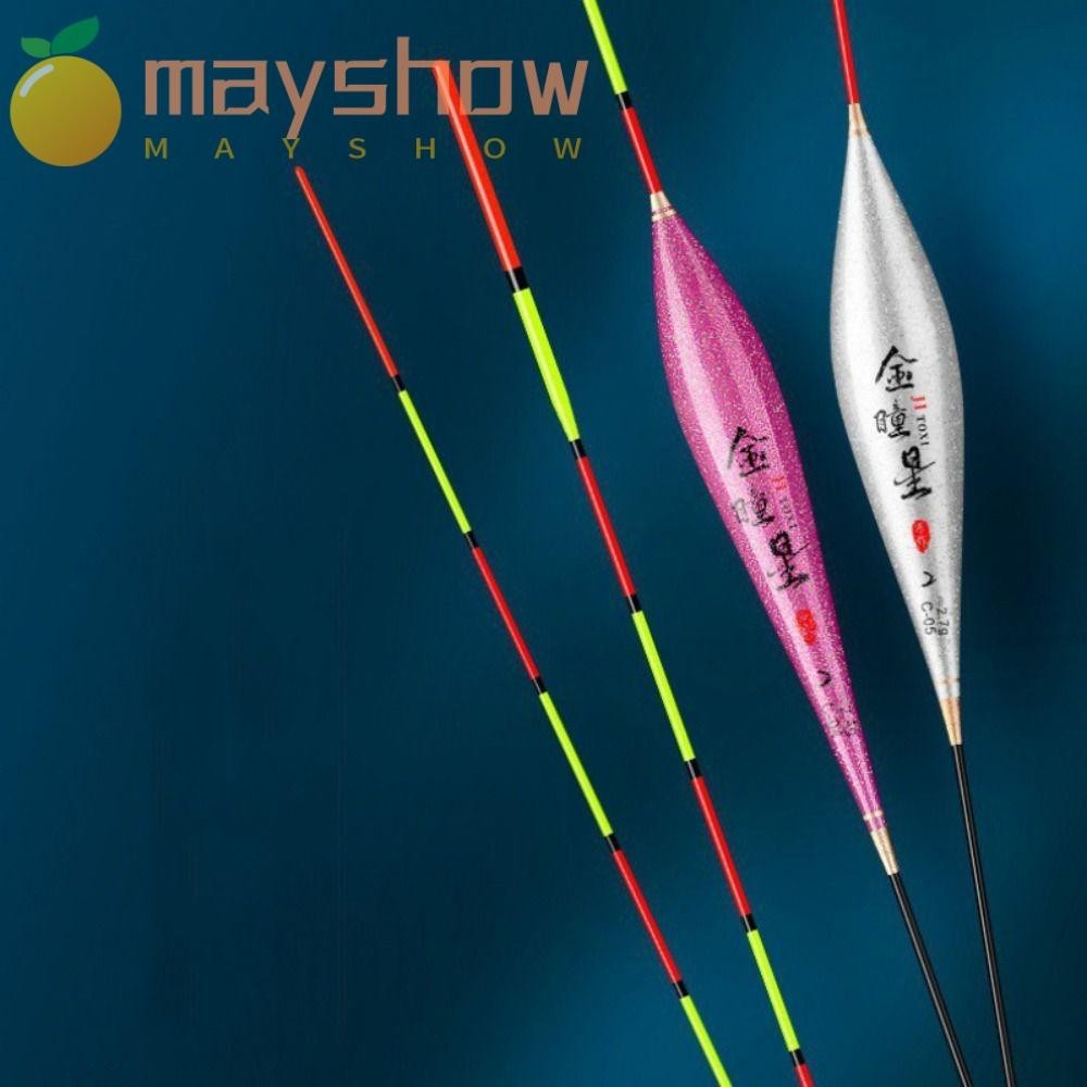 Mayshow ทุ่นลอยน้ํา ทุ่นลอยน้ํา สลิปดริฟท์ หลอดไฟ คุณภาพสูง หางยาว ตัวบ่งชี้การตกปลา