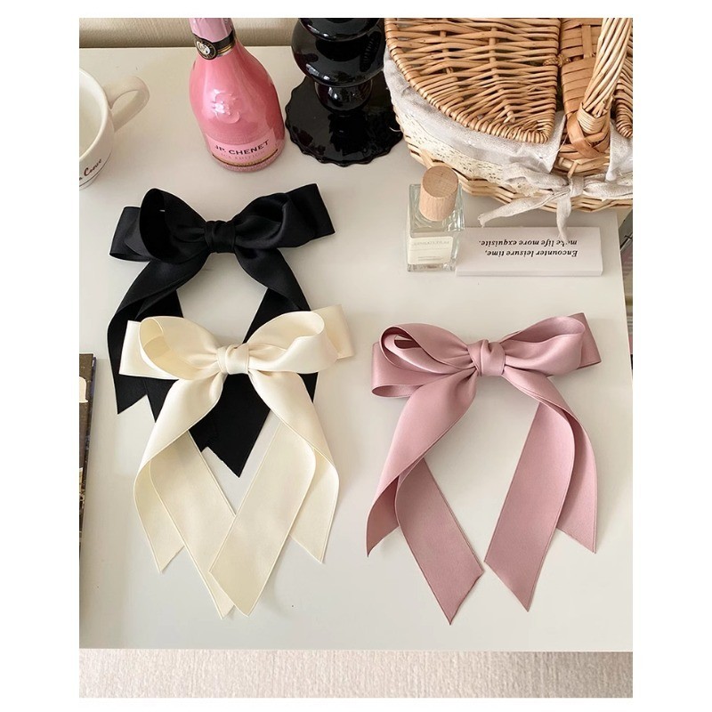 กิ๊บติดผม ประดับโบว์ สีขาว ระดับไฮเอนด์ เข้ากับทุกการแต่งกาย แฟชั่นฤดูใบไม้ผลิ สําหรับผู้หญิง - รูปที่ 3