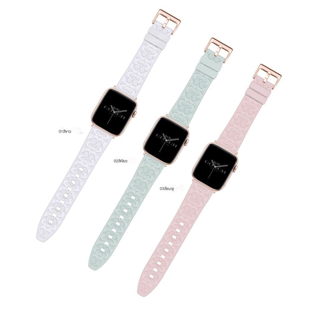 สายนาฬิกาซิลิโคนลายนูนหัวเข็มขัดเหลี่ยม Ultra2สีลูกกวาด41สำหรับ iwatch9แอปเปิ้ลนาฬิกา applewatch8