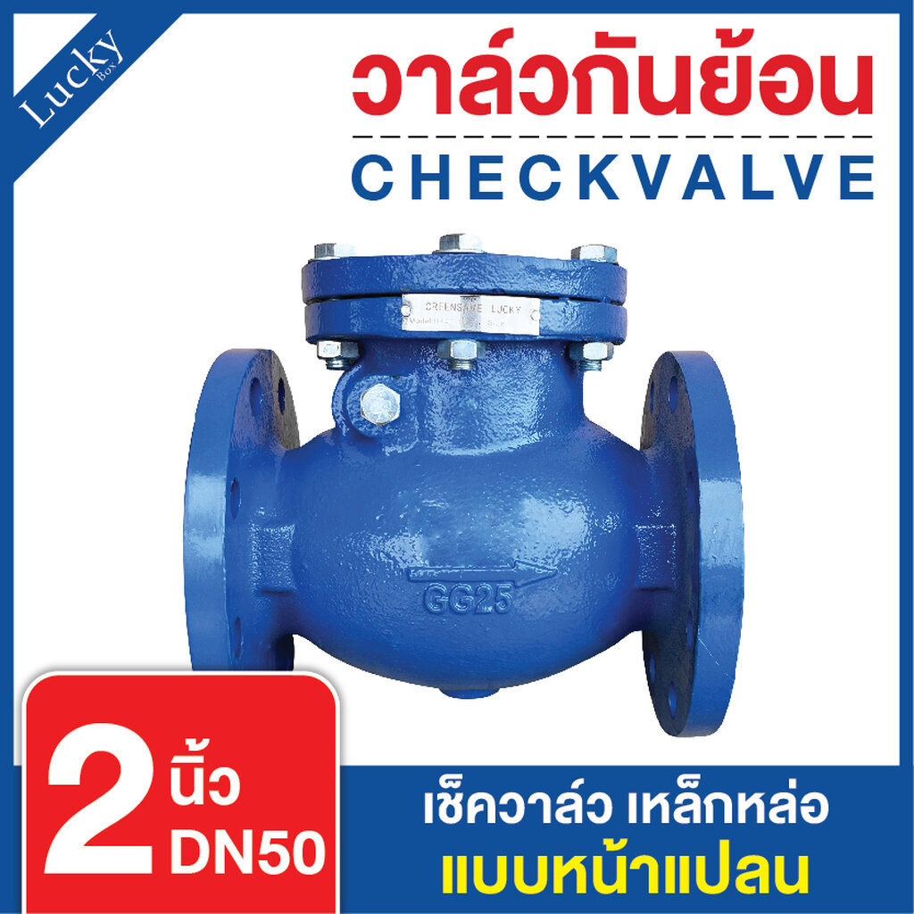 เช็ควาล์ว (Check Valve) เช็ควาล์วเหล็กหล่อ แบบหน้าแปลน ขนาด 2 นิ้ว