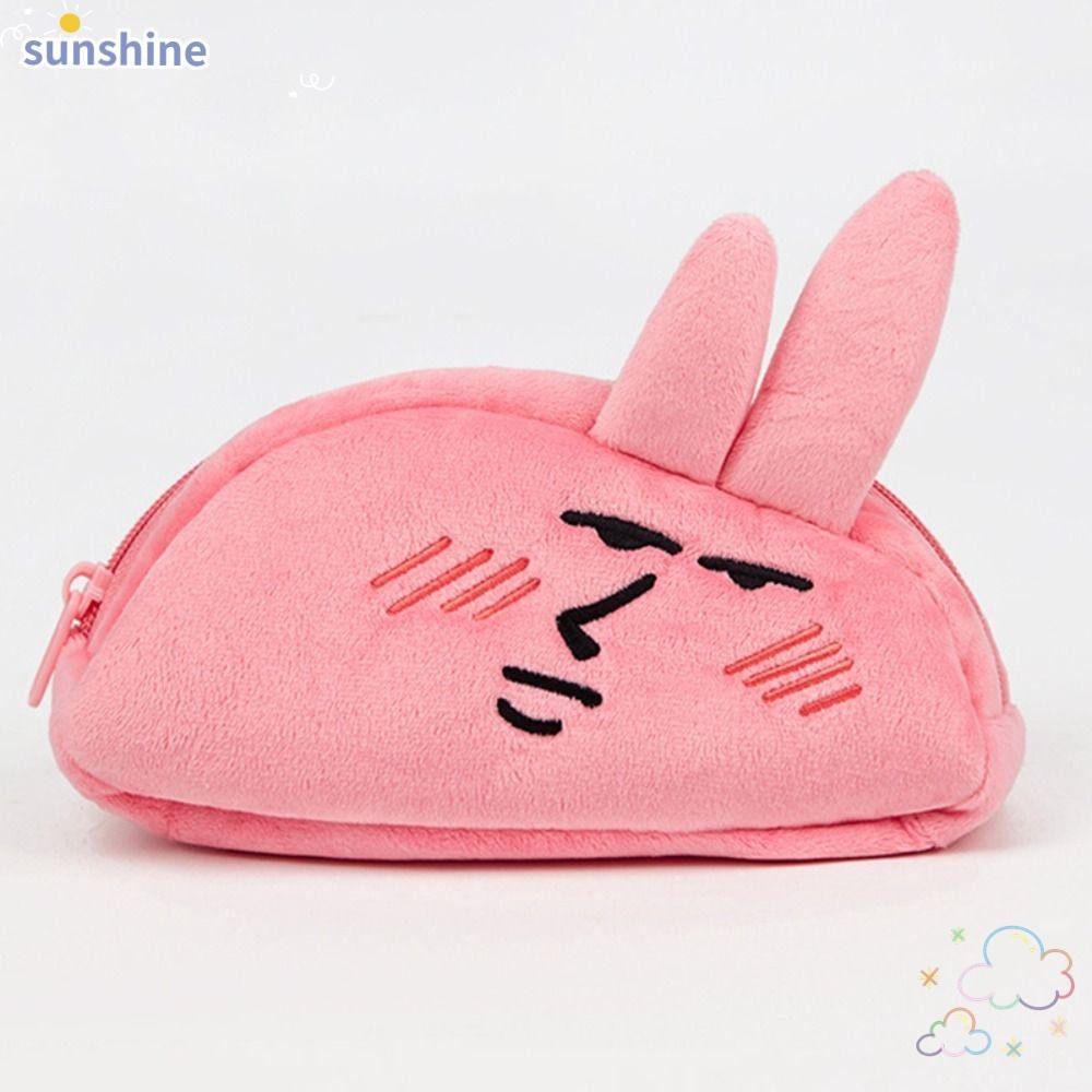 Ssunshine My Friends Rabbit ปากกา Bag, Plush สีชมพูเครื ่ องเขียน Organizer,ตลกแต ่ งหน ้ ากระเป ๋ ามัลติฟังก ์ ชั ่ นความจุขนาดใหญ ่ ของขวัญดินสอ