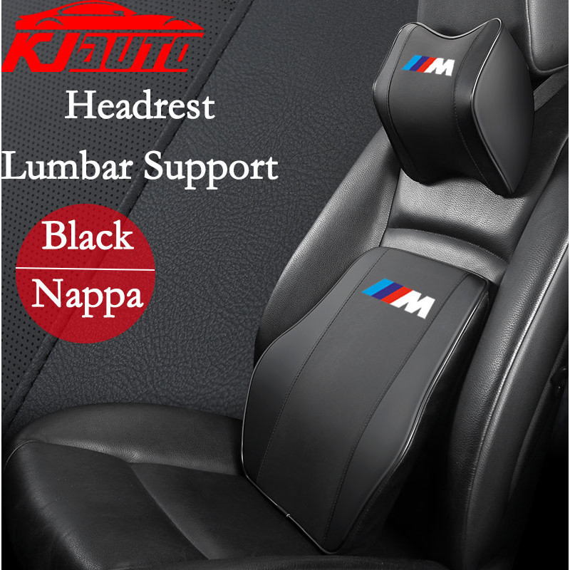 หน่วยความจําโฟมรถที่นั่งหมอนรถคอหมอน Lumbar Back Support Breathable รถ Headrest เบาะสําหรับ BMW M G20 G30 G01 G02 G05 F48 F25 F15 F20 F30 F10 E90 E84 1 3 5 Series X1 X3 X5