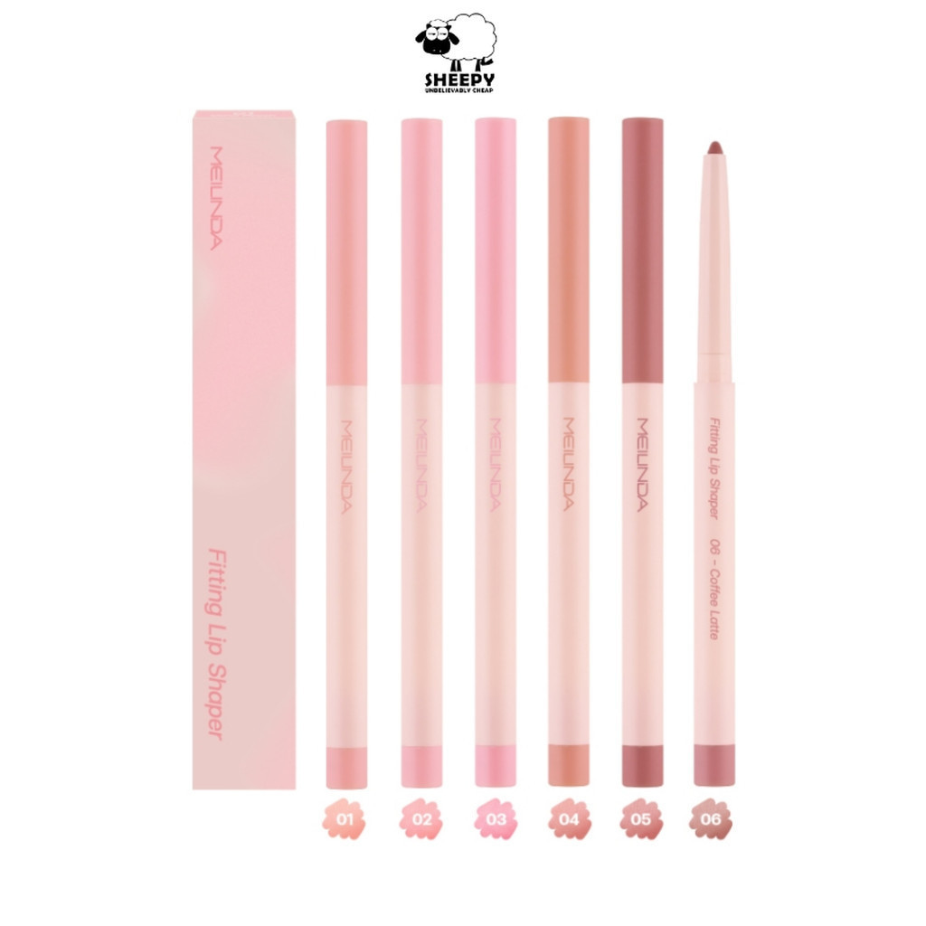 มีสีใหม่(01-12) Meilinda Fitting Lip Shaper ลิปไลเนอร์ (MC2074)