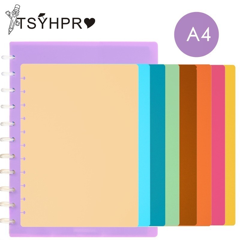 A4 สีลูกกวาดครอบคลุมชุดดัชนีสําหรับโน๊ตบุ๊ค Diy Planner 2 ชิ้น (หน้า + หลัง) อุปกรณ์เสริมโน้ตบุ๊ค Diy ตัวเลือก Muticolor 11 รูเห็ด