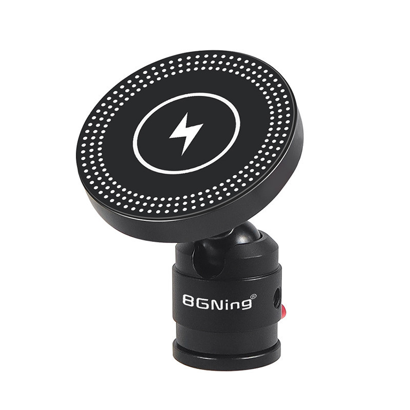Bgning ถ้วยดูดแม่เหล็กที่วางโทรศัพท์ 360 Pan Tilt ปรับหัวบอลรองเท้าเย็น Mount ไร้สายชาร์จสําหรับ MagSafe ขาตั้งกล้องยึด