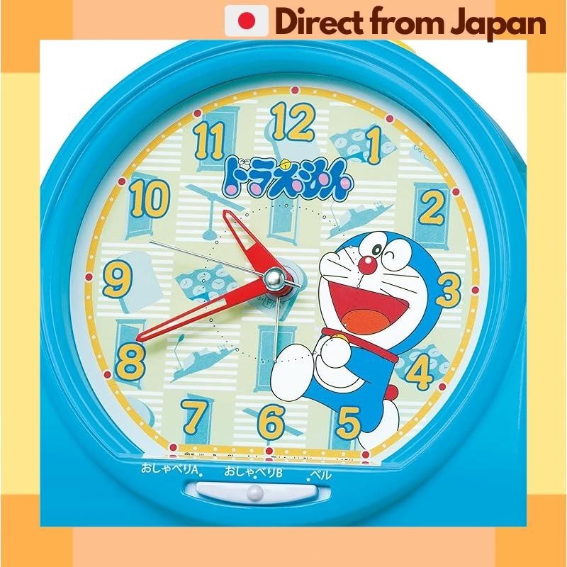 [Direct from Japan] Seiko Clock Alarm Clock Doraemon Talking Alarm Analog Blue CQ137L SEIKO