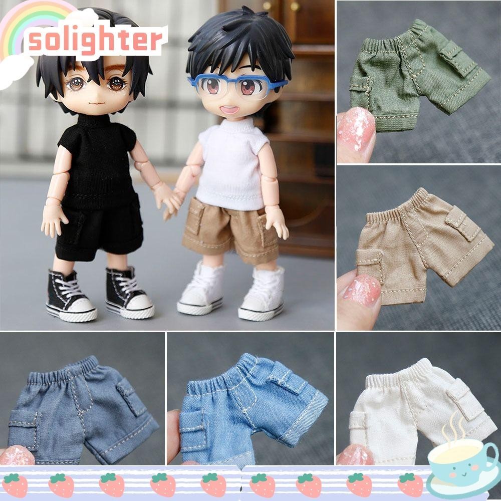 Solighter ตุ๊กตาสวมกางเกงขาสั้นแฟชั่นตุ๊กตาอุปกรณ์เสริมสําหรับ 1/12 ตุ๊กตา BJD ตุ๊กตากระเป๋ากางเกงขาสั้น