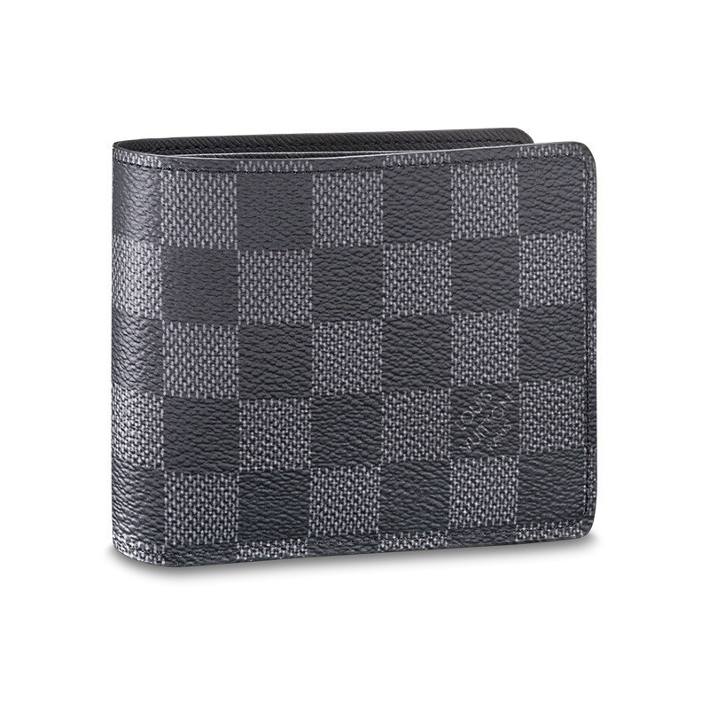 Louis Vuitton/Louis Vuitton New Men's Wallet LV Damier MULTIPLE Checker Canvas Short N62663