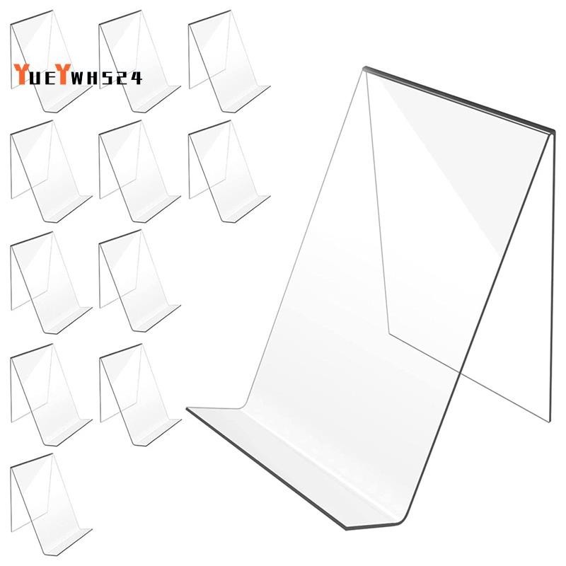 『yueywh524 』12 Pack Book Stand,Clear Book Display Easel Transparent Book Stand Holder for Displaying Comic Book Books Album