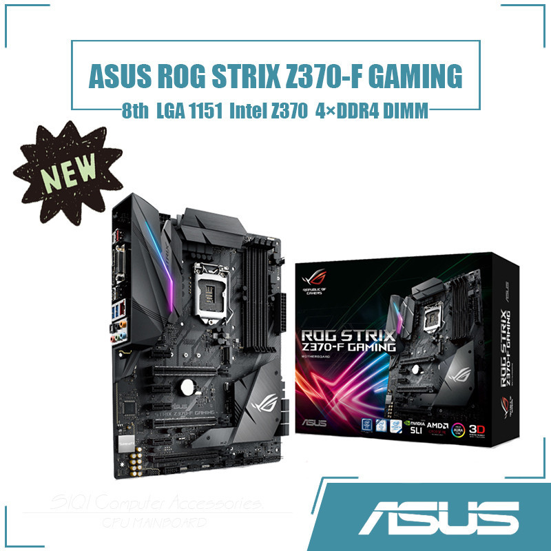 Asus ROG STRIX Z370-F GAMING เมนบอร ์ ด LGA 1151 4xDDR4 DIMM โดยใช ้ ชิปเซ ็ ต Intel Z370 ATX 64GB